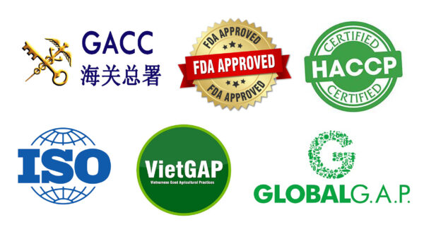 GlobalGAP, FDA, and HACCP certifications. GlobalGAP, FDA, and HACCP certifications.